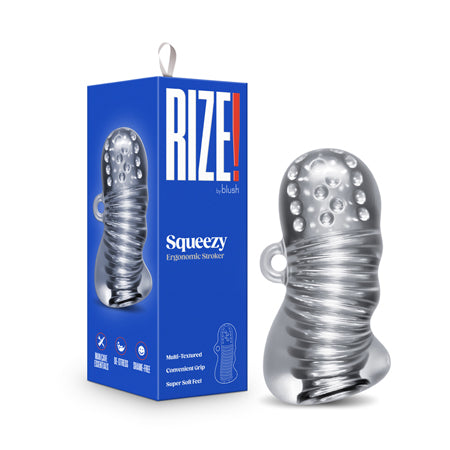 RIZE! Squeezy Ergonomic Clear Stroker