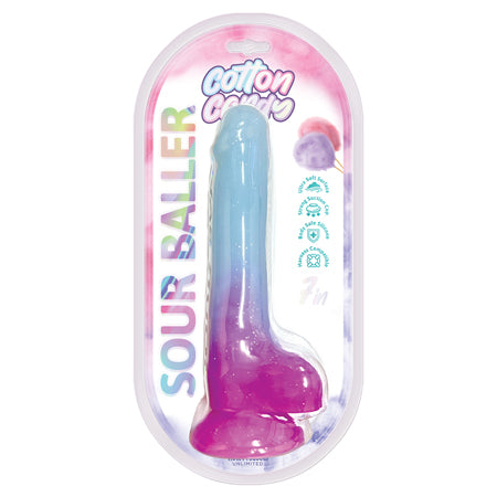 Cotton Candy Sour Baller 7 in. Dildo