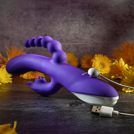 Evolved Lick Me  Dual Entry Triple Stimulator Rechargeable Vibrator