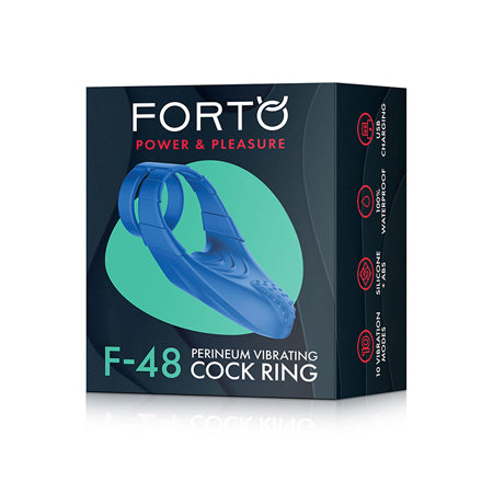 Forto F-48: Silicone Perineum Vibrating Double Cockring