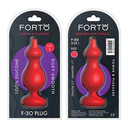 Forto F-30: Pointer Silicone Butt Plug  Large Red