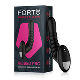 Forto Ribbed Pro Vibrating Massager Blue - Black