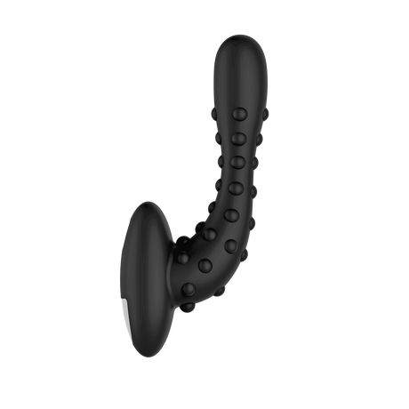 Forto Studded Pro Vibrating Prostate Massager Black - Blue