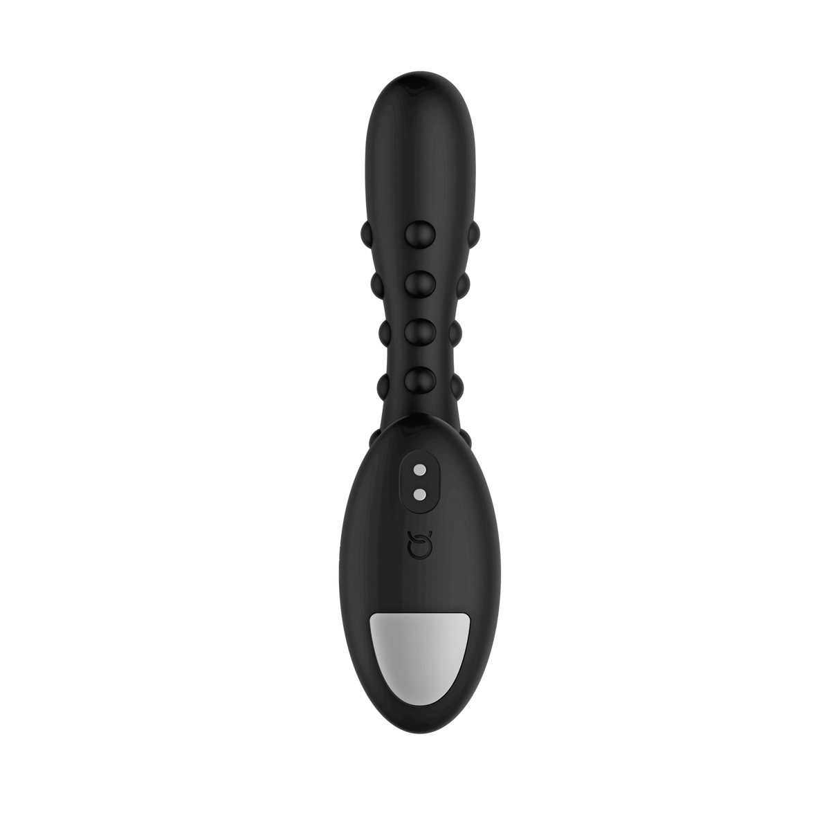 Forto Studded Pro Vibrating Prostate Massager Black - Blue