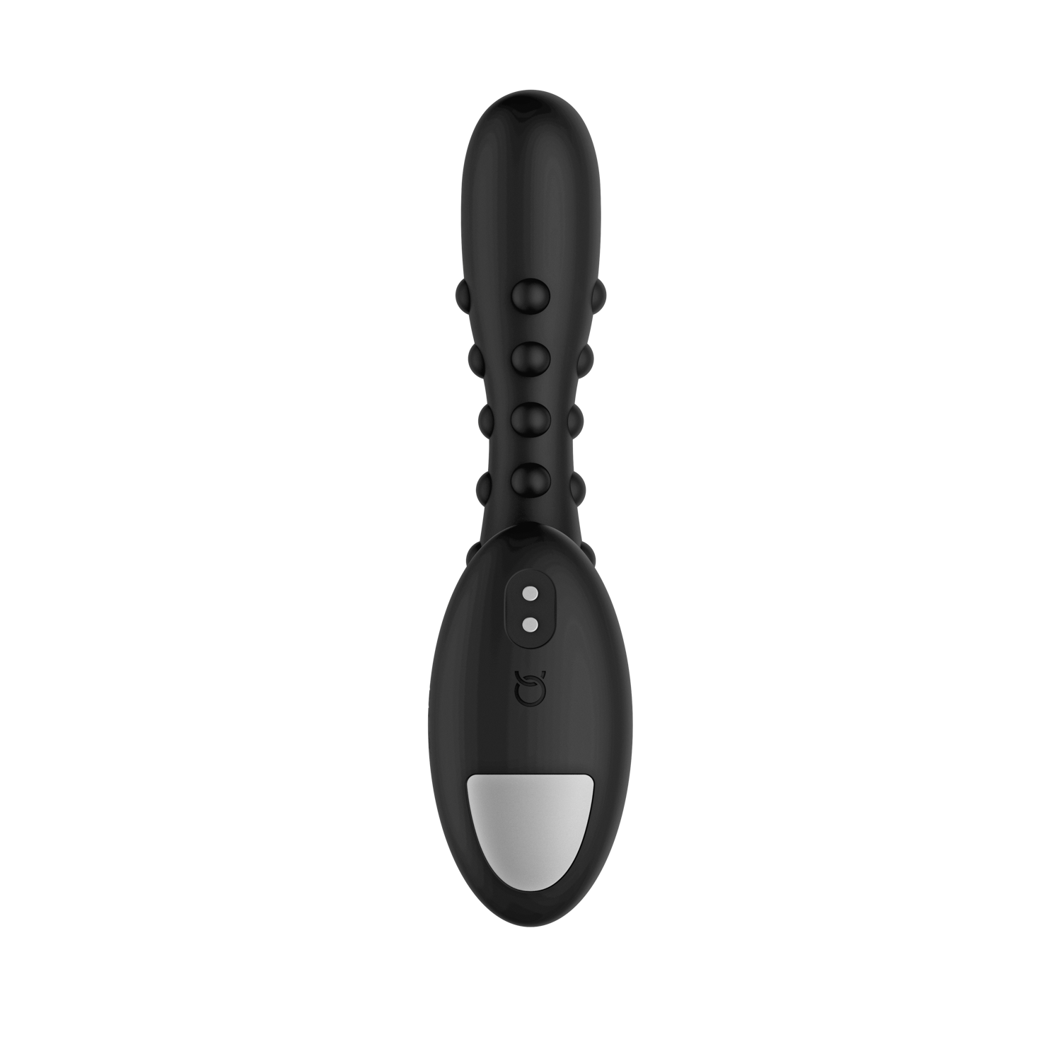 Forto Studded Pro Vibrating Prostate Massager Black - Blue