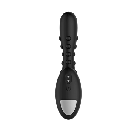 Forto Studded Pro Vibrating Prostate Massager Black - Blue