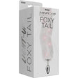 	 Foxy Tail Light Up Faux Fur Butt Plug With Multicolored Light Pattern White