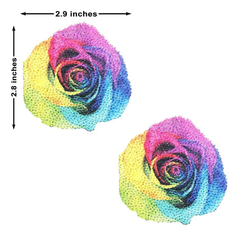 Pride Rainbow Rose Nipple Cover Pasties