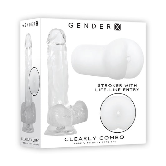 Gender X Clearly Combo Dildo & Stroker Set