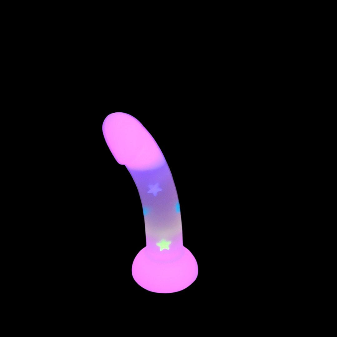 Stardust Star Fuck Silicone Dildo With Stars 7in