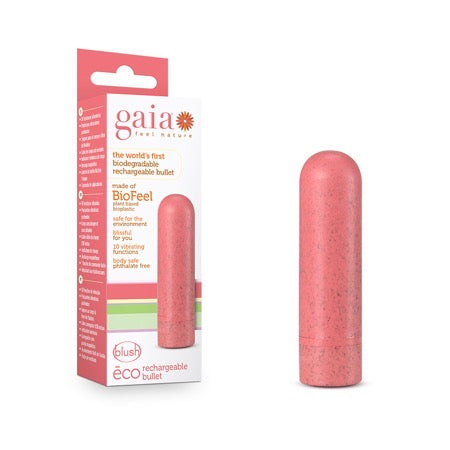 Gaia – Eco Rechargeable Vibrator Bullet - Pink