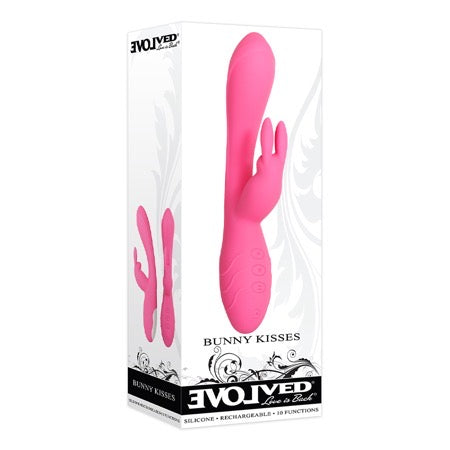 Evolved Bunny Kisses Rechargeable Silicone Vibrator - Pink