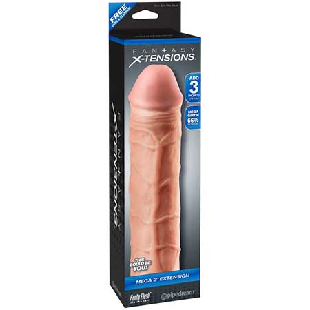 FX - Mega 3in Penis Extension Flesh