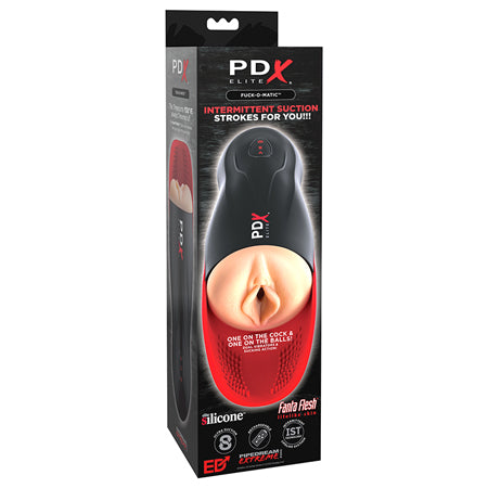 PDX Elite Fuck-O-Matic Stroker Male Masterbator Light/Red/Black