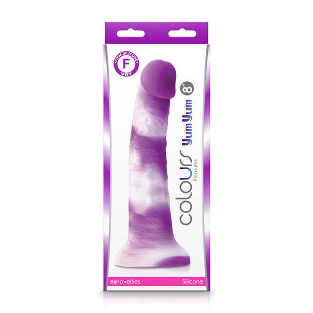 Colours Pleasures Yum Yum 8" Dildo NS Novelties  - Purple