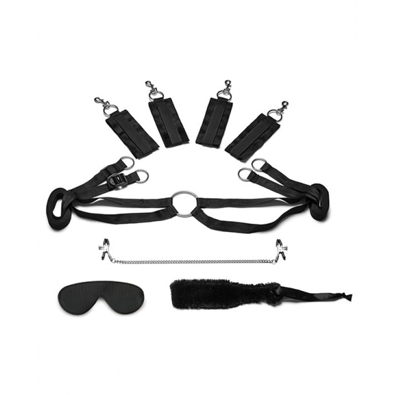 Fuzzy Lovers Bedspreaders Restraint 4pc Set Bondage