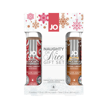 JO H2O - Candy Cane & Gingerbread Water Based Lube- Gift Set 1 fl oz