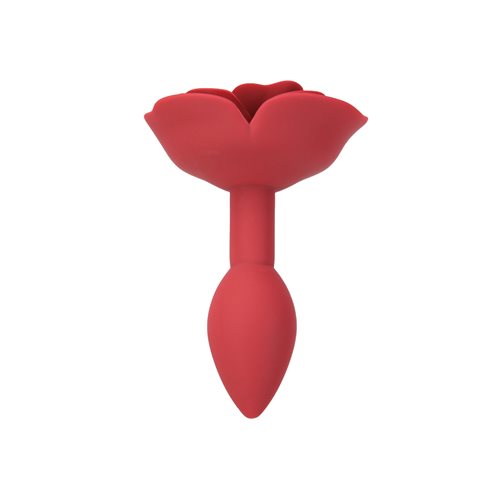 Lux Active Rose Silicone Butt Plug Red