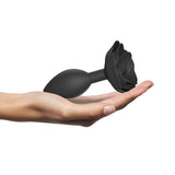 Love to Love Open Roses Silicone Anal Plug Black Onyx Large