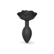 Love to Love Open Roses Silicone Anal Plug Black Onyx Large