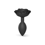 Love to Love Open Roses Silicone Anal Plug Black Onyx Large