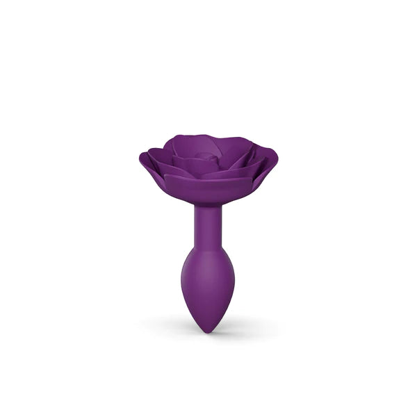 Love to Love Open Roses Silicone Anal Plug Purple Rain Small