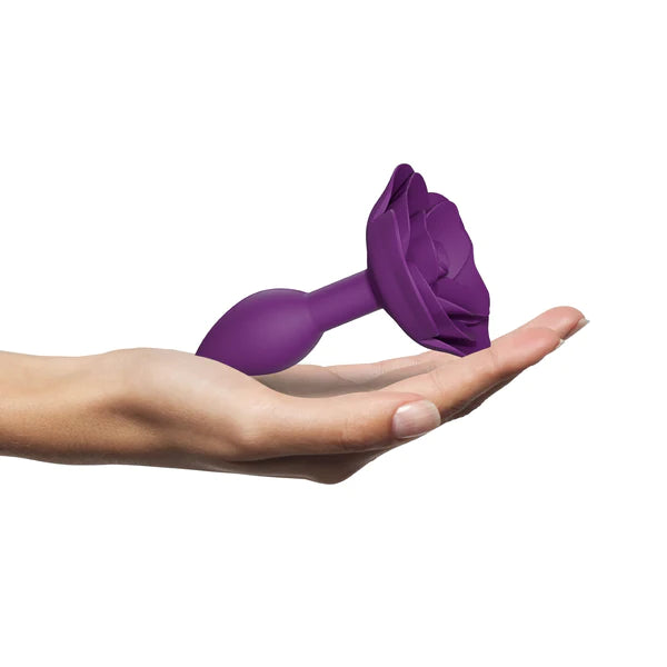 Love to Love Open Roses Silicone Anal Plug Purple Rain Small