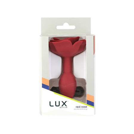 Lux Active Rose Silicone Butt Plug Red