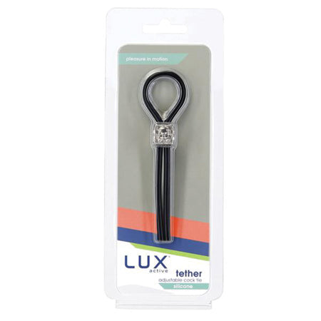 Tether Adjustable Silicone Cock Tie Black Lasso/Bolo