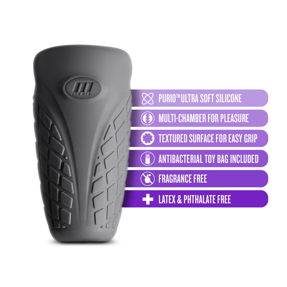 M Elite Platinum Gript Silicone Stroker