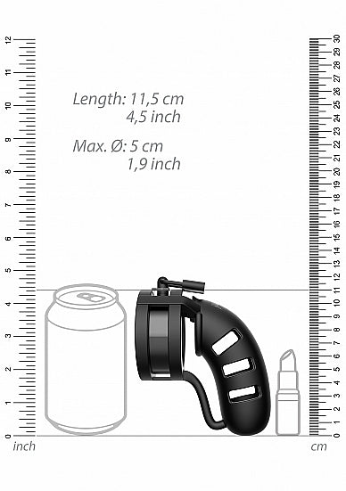 ManCage Model 19 Chastity Cock Cage 4.5" & Silicone BallSplitter