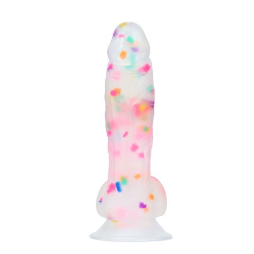 Addiction Confetti Silicone Dildo with Free Bullet Vibe