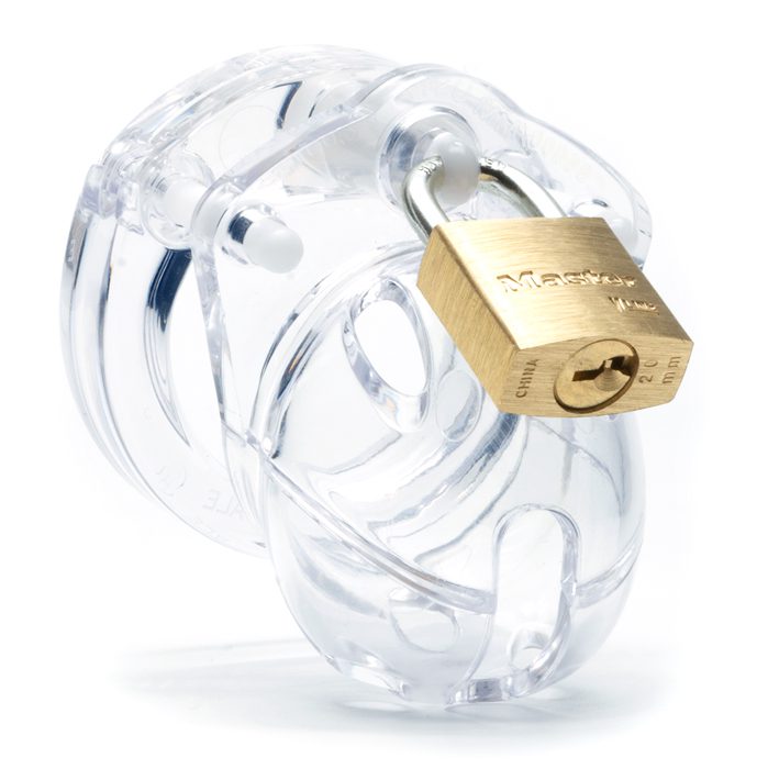 CB-X Mini Me 1¼” Chastity Cock Cage - Clear - Pink