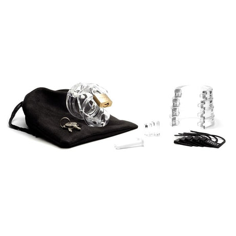 CB-X Mini Me 1¼” Chastity Cock Cage - Clear - Pink