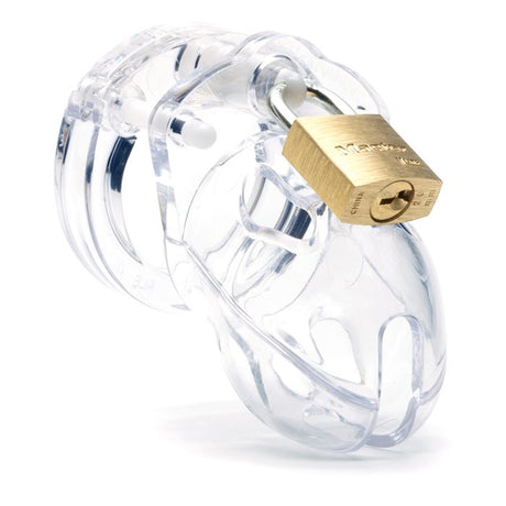 Mr Stubb 1.75" Chastity Cock Cage Kit - Pink - Clear
