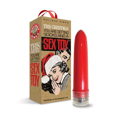 Naughty List Gift Socks And A Sex Toy Bullet Vibrator With Storage Bag
