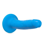 Neo Elite - 6 Inch Silicone Dual Density Dildo - Neon Blue