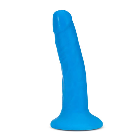 Neo Elite - 6 Inch Silicone Dual Density Dildo - Neon Blue