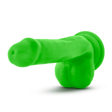 Neo Elite 6 inch Silicone Dual Density Cock with Balls -  Green/Pink