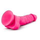 Neo Elite - 7.5 inch Silicone Dual Density Cock with Balls -  Orange/Pink