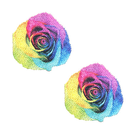 Pride Rainbow Rose Nipple Cover Pasties