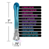 Nixie Waterproof Bulb Vibrator- Blue Ombre Glow