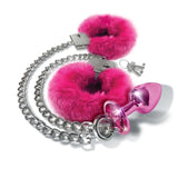 Nixie Metal Butt Plug & Furry Handcuff Set Medium - All Colors