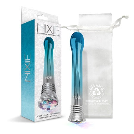Nixie Waterproof Bulb Vibrator- Blue Ombre Glow