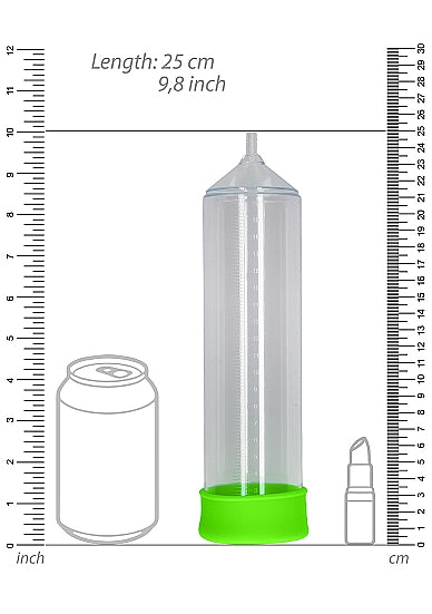 Ouch! Glow in the Dark Classic Penis Pump Neon Green