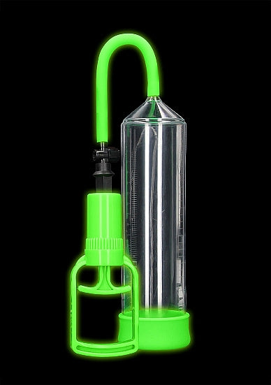 Ouch! Glow in the Dark Comfort Beginner Penis Pump Neon Green