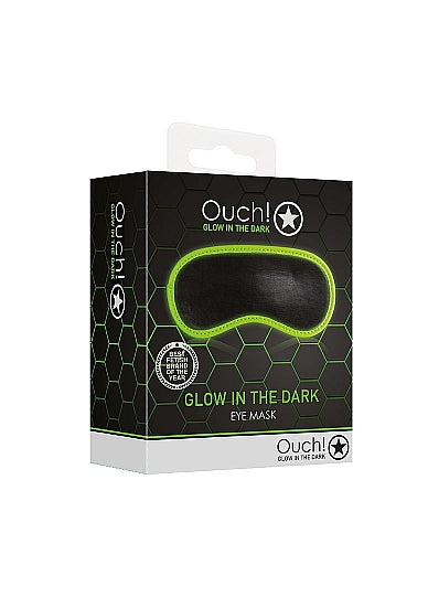 Ouch! Glow in the Dark Eye Mask Black/Neon Green