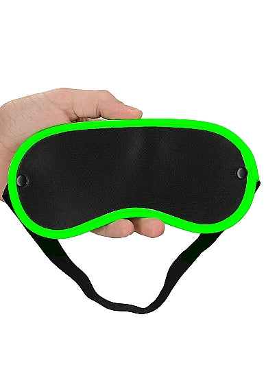 Ouch! Glow in the Dark Eye Mask Black/Neon Green