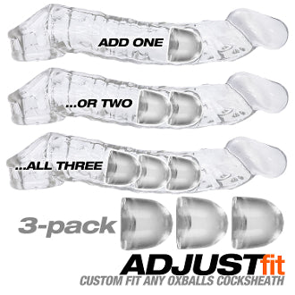 OxBalls ADJUSTFIT Inserts 3-Pack Clear