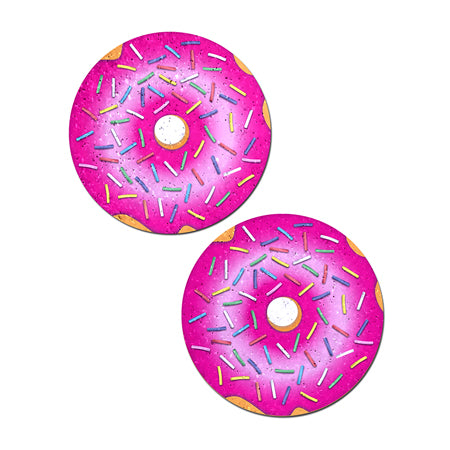 Pastease Donut with Pink Frosting and Rainbow Sprinkles Nipple Pasties